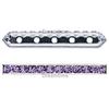 Dreamtime Crystal DC 77730 Rondelle Spacer Bars 5 Hole Amethyst/Silver